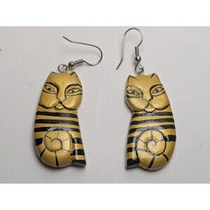 Laurel Burch Inspired Cat Earrings